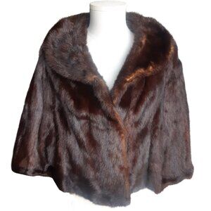 Vintage Black Mahogany Mink 1960s Women's Short Fur Jacket